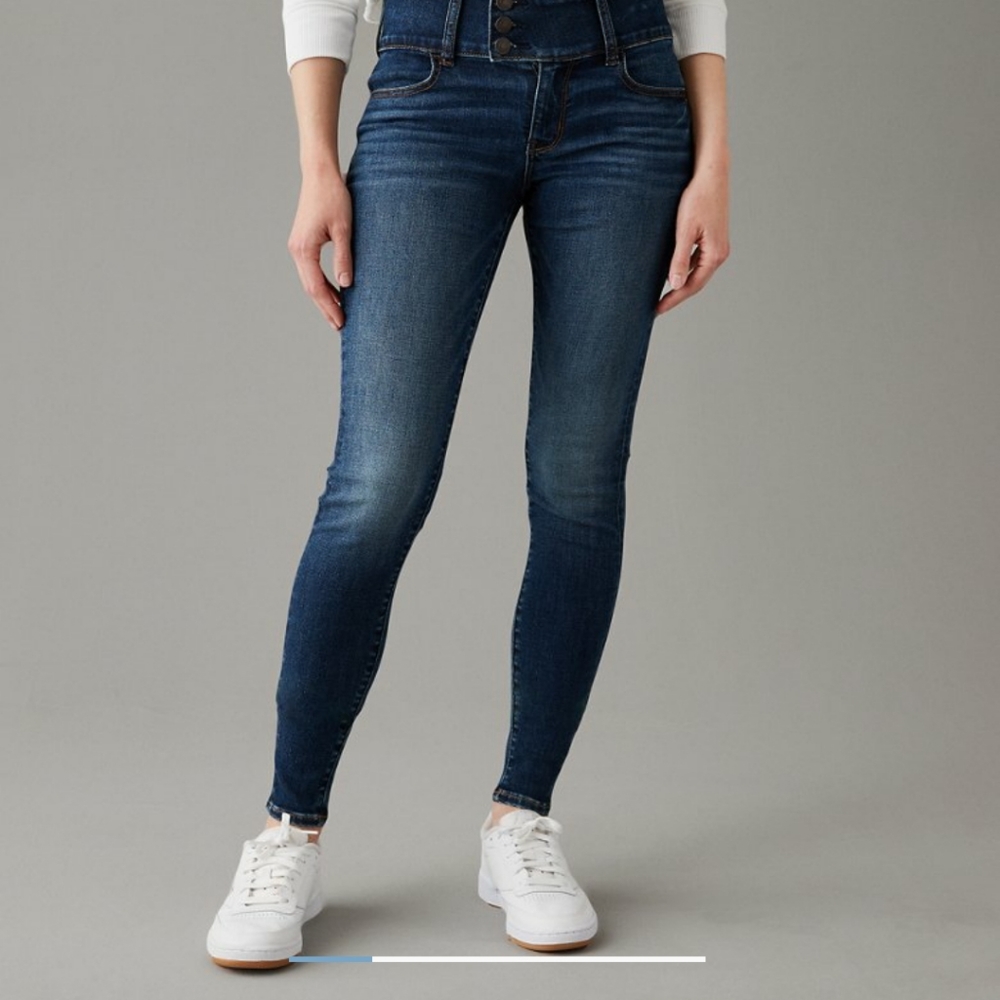 2 pairs Ae next level low rise jeggings